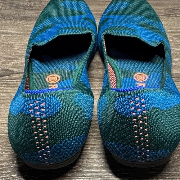 Rothy's Teal and Navy Knit Loafers - Picture 2 of 6